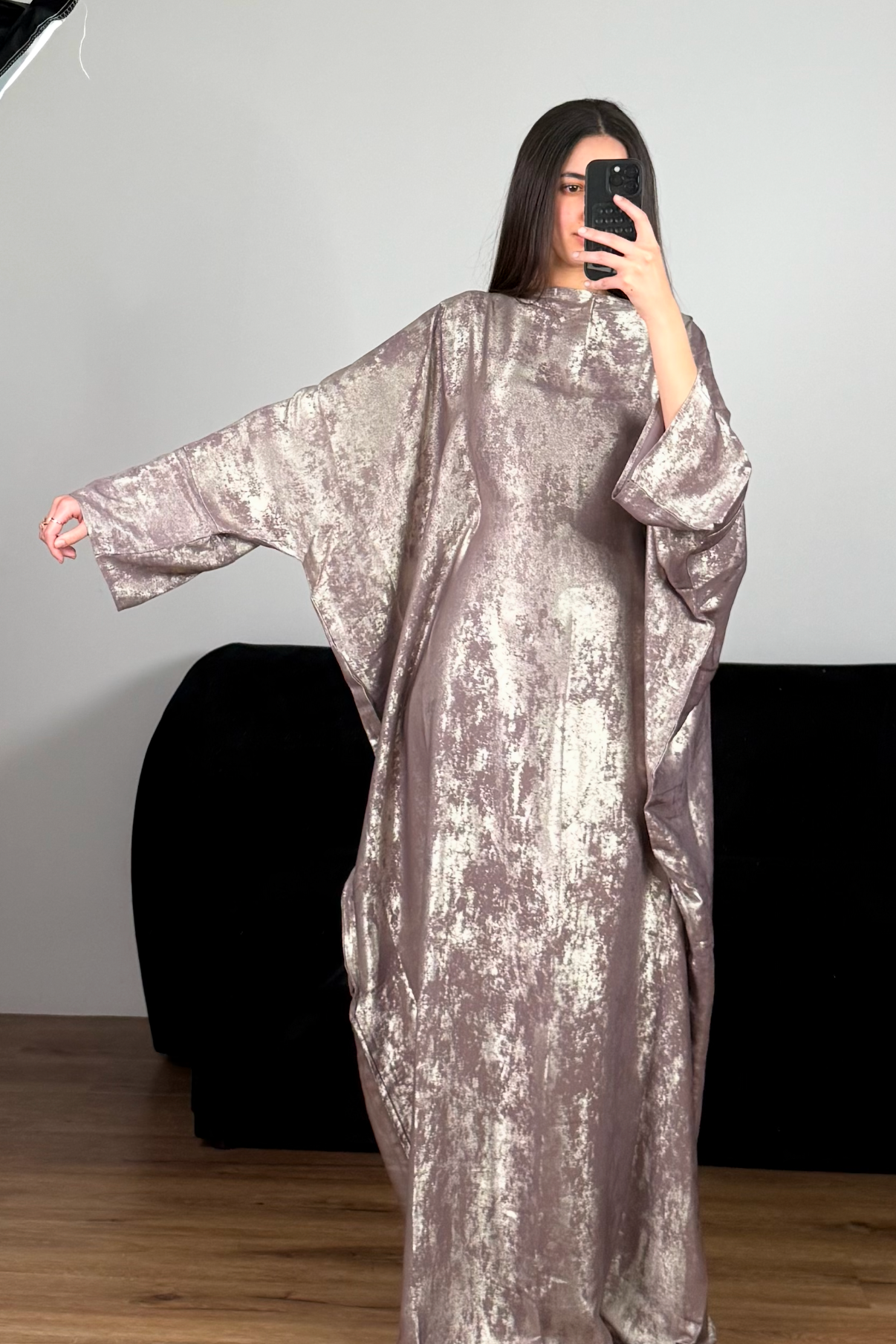 Abbaya Dubai Lehna Rose gold