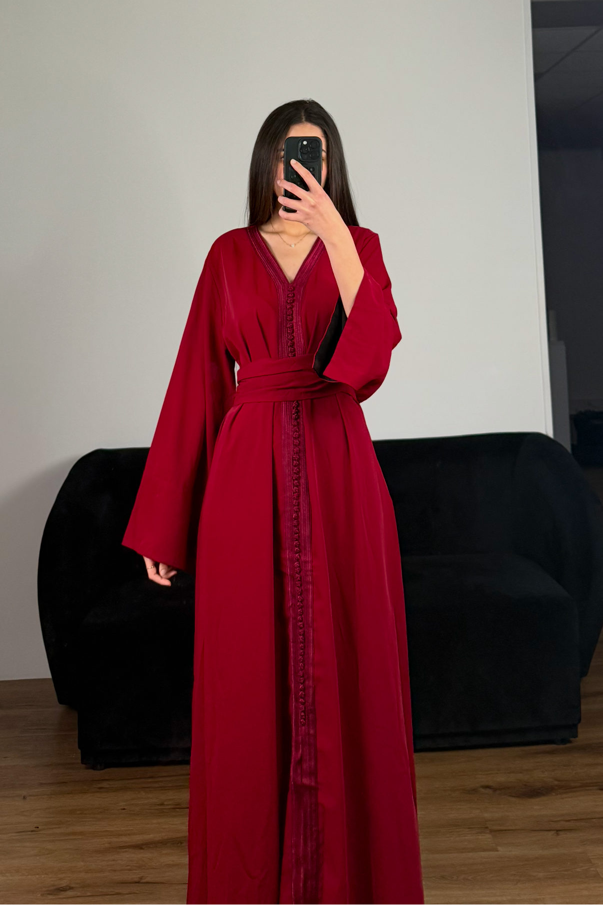 Caftan Basic Bordeaux
