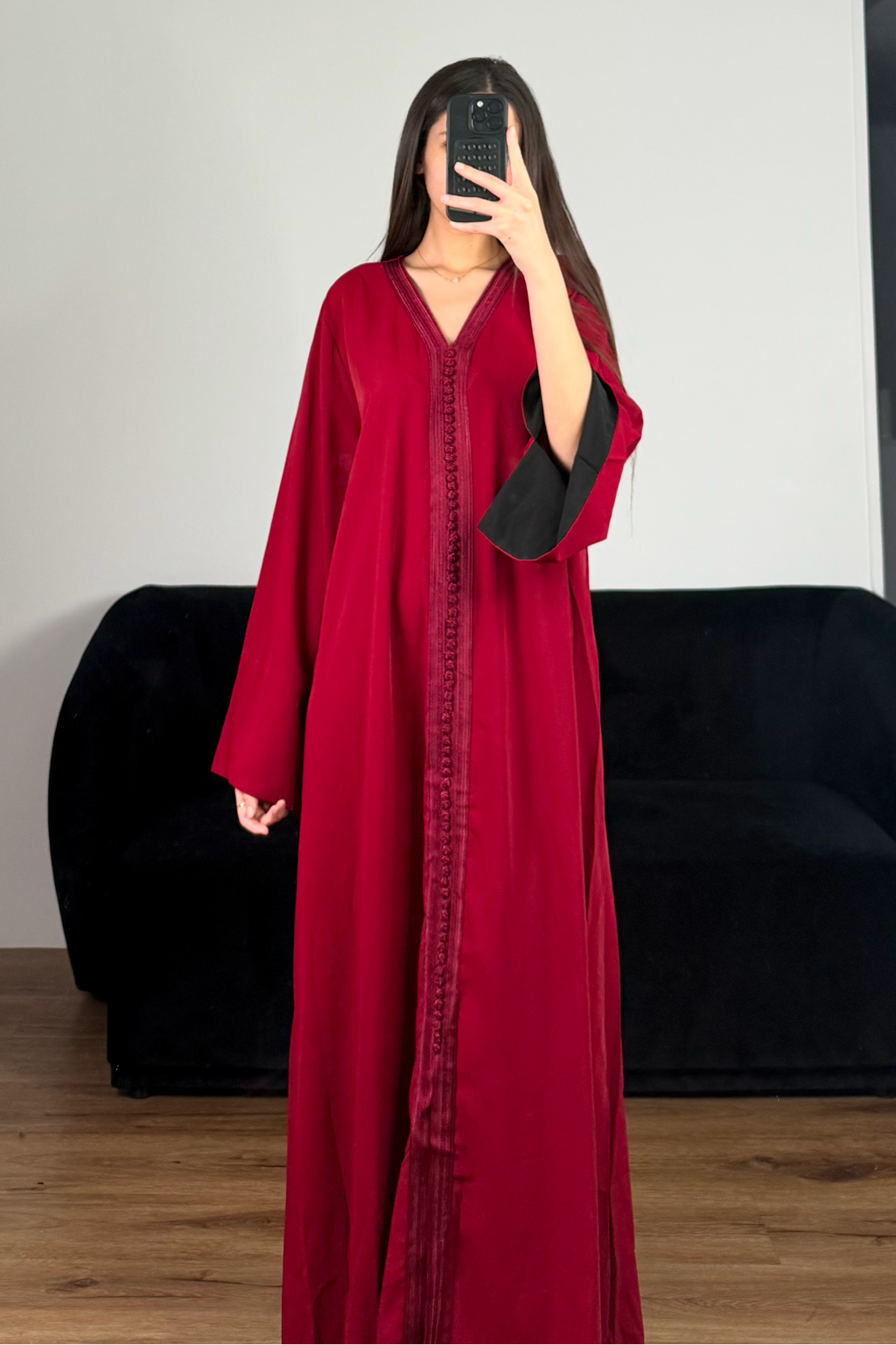 Caftan Basic Bordeaux