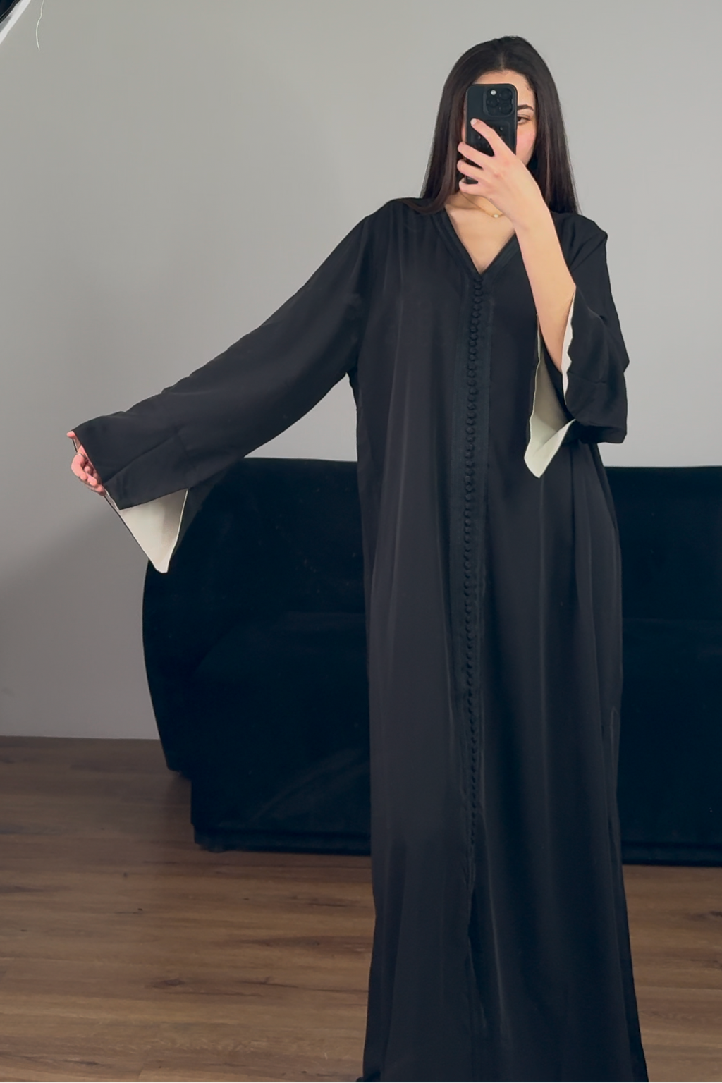 Caftan basique Noir